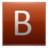 Letter B orange Icon